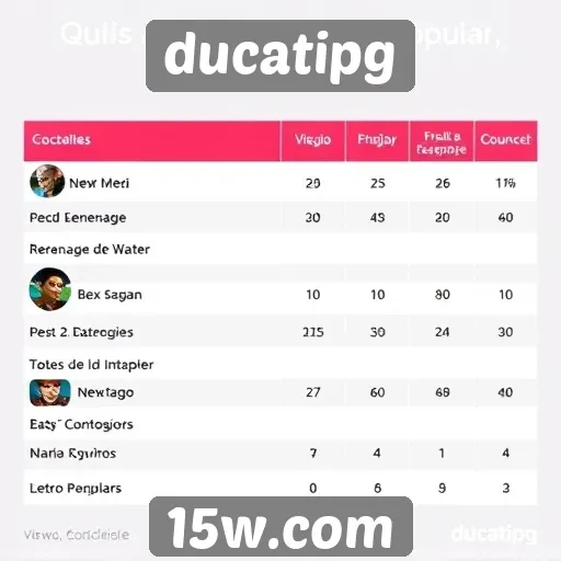 Comparativo entre jogos populares na plataforma ducatipg